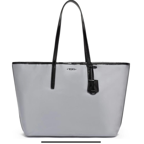 Tumi Bags New Tumi Everyday Tote Grey With Black Patent Leather